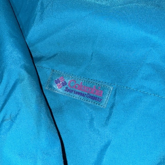 Vintage Columbia Whirlibird Ski Jacket Women's XL Retro Teal Pink 80s 90s Lined - Picture 10 of 11